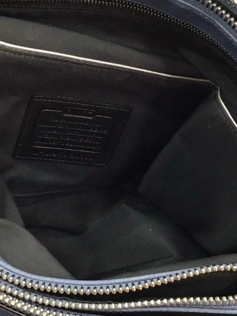 Coach Borough slate blue pebbled leather 28160